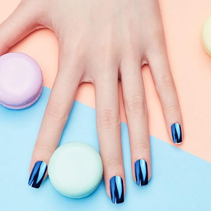 Duufin 14 Jars Chrome Nail Powder Metallic Nail Art Powder Mirror Effect Manicure Chrome Powder 14 Colors Nail Powders with 14 Pcs Eyeshadow Sticks, 1g/Jar