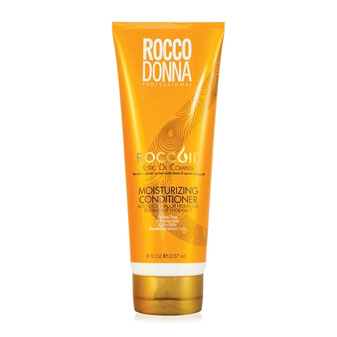 Rocco Donna Sulfate Free Moisturizing Conditioner, Intense Hydration, Smoothing and Shine for Color Treated Hair, with Xotic Oil Complex & Argan Oil, Paraben-free, Keratin Treatment Safe, 8 oz