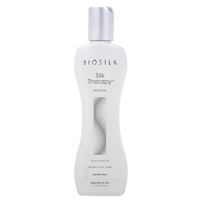 BioSilk Silk Therapy Original, Reconstructing Leave-In Hair Treatment, Adds Shine, Smooths & Prevents Split Ends, Sulfate-Free, Paraben-Free, Cruelty-Free, 7 Oz