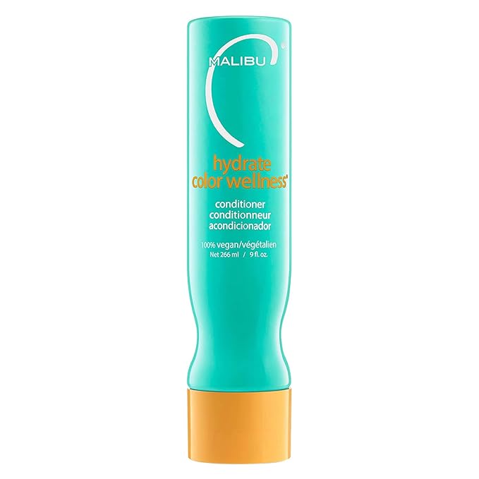 Malibu C Hydrate Color Wellness Conditioner (9 oz) - Moisturizing, Color Safe Conditioner for Vibrant Hair - Formulated to Preserve + Protect Hair Color