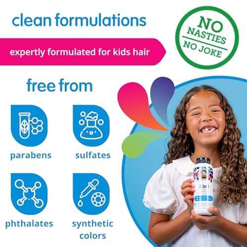 SO COZY Kids 3-in-1 Shampoo, Conditioner & Body Wash - All in 1 Shower & Bath Shampoo, Conditioner & Soap Combo - Cleanses & Moisturizes w/No Parabens, Sulfates, Synthetic Colors or Dyes (10.5 fl oz)