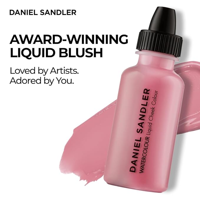 Daniel Sandler Watercolor Liquid Blush — Buildable, Blendable & Long-Lasting Liquid Blush for Cheeks, Lips, & Eyes — Lightweight & Water Resistant — For All Skin Types — Flush