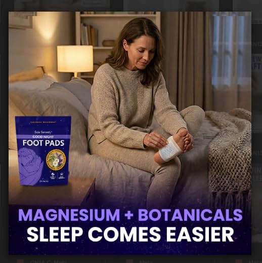 Sole Serenity Good Night Foot Pads - Support Achy Feet I Traditional Herbal Blend, No Prep