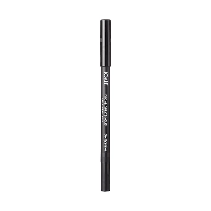 JOAH Smooth Gel Eyeliner Pencil 0.02 oz – Waterproof, Smudge-Proof Long-Lasting Eye Liner with Built-in Sharpener, Silky Glide Gel Formula for Precise Lines & Bold Definition. Enriched with Biotin