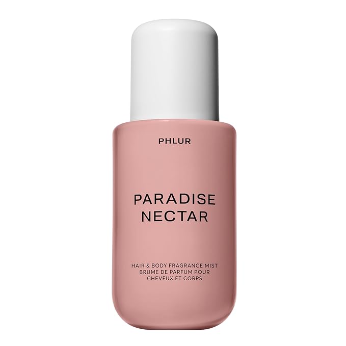 PHLUR Paradise Nectar Body Mist, 8 Fl Oz - Hair and Body Perfume, Tropical Floral Body Spray Fresh Fragrance with Black Currant, Mandarin, Lotus Flower & Amber Woods