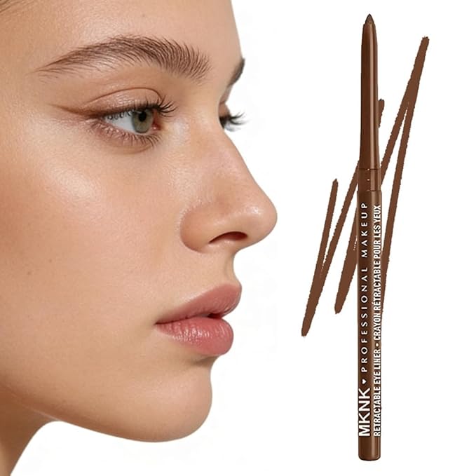 4Pcs Retractable Creamy Eyeliner & Eyeshadow Sticks for Women, Black White Brown Blue Purple Green Gray Colors, Ultra Pigmented Eye Pencils, Matte Satin Finish,Vegan (4 Pcs: 11#2 each of 02 + 04)