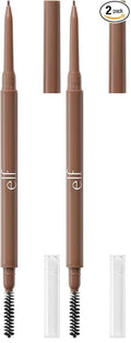 e.l.f. Micro-Fine Brow Pencil, Waterproof Brow Color & Spoolie For Shaping Brows & Creating A Feathered Natural-Looking Finish, Vegan & Cruelty-Free, Espresso (Pack of 2)