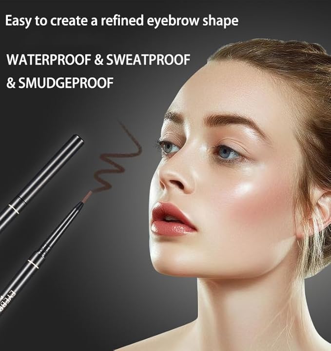 FÓLKI COSMETIC-Eyebrow Retractable Definer Pencil, Micro Brow Pencil, Precise Eyebrow Pencil,Long Lasting Eye Brow Pencil for Soft Textured Natural Daily Look Eyebrow Makeup (03#Medium Curry)