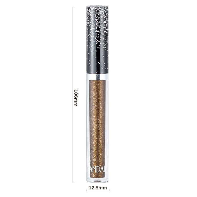 Liquid Eyeshadows, Long-lasting Liquid Glitter-Eyeshadows Colorful Eye Shadows for Eye-Makeup (Brown)