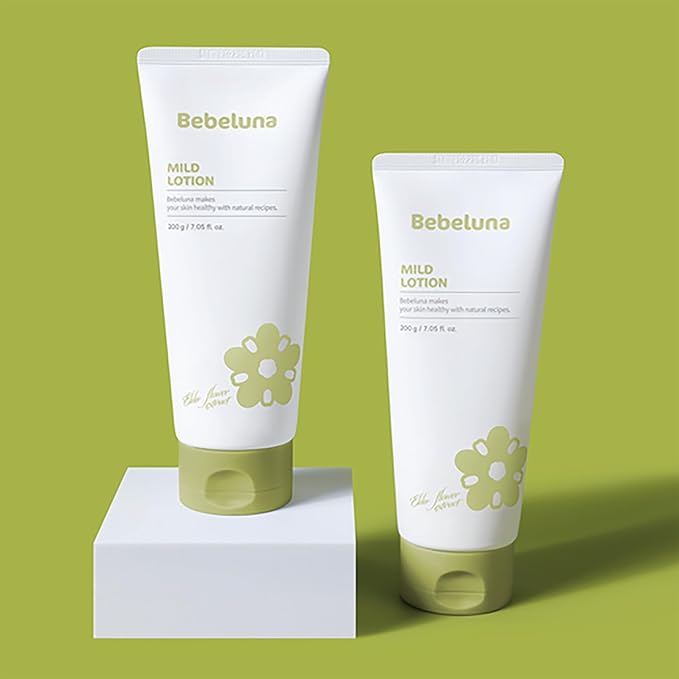 BEBELUNA | Mild Lotion for Sensitive Skin | Lightweight Daily Moisturizer for Face & Body | 98% Naturally Derived | Made in Korea | 7.05 oz (200g)