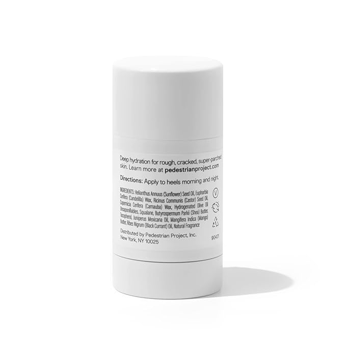 Pedestrian Project Cracked Heel Repair Foot Care Balm, Smooths & Fills Cracks & Rough Skin with Healing Shea & Mango Butters, Vegan, Cruelty Free, 1 oz