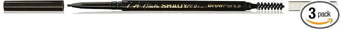 L.A. Girl Shady Slim Brow Pencil, Blackest Brown, 0.003 oz(Pack of 3)