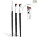 Fine Angled Eyeliner Brush, JASSINS Ultra thin Precision EyeLiner Makeup Brushes Set, Fine Point Eyeliner Brush, Synthetic Bristles Eye Makeup Tool (3 Pcs)