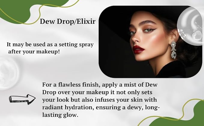 Dew Drop Hydrating Face Mist, 120ml/4oz, with Jojoba Oil and Pearl Powder.