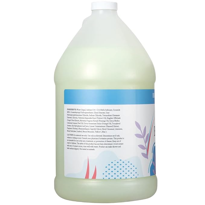Ginger Lily Farms Botanicals Nourishing Body Wash, Island Tranquility, 100% Vegan & Cruelty-Free, Green Tea Lemongrass Scent, 1 Gallon Refill (128 fl. oz.) (Pack of 2)