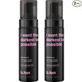 b.tan Ultra Dark Self Tanner Mousse Bundle | I Want The Darkest Tan Possible - Fast, 1 Hour Express Sunless Tanning Foam, Golden Bronzing Glow, Face & Body, No Fake Tan Smell, 6.7 Fl Oz, Pack of 2