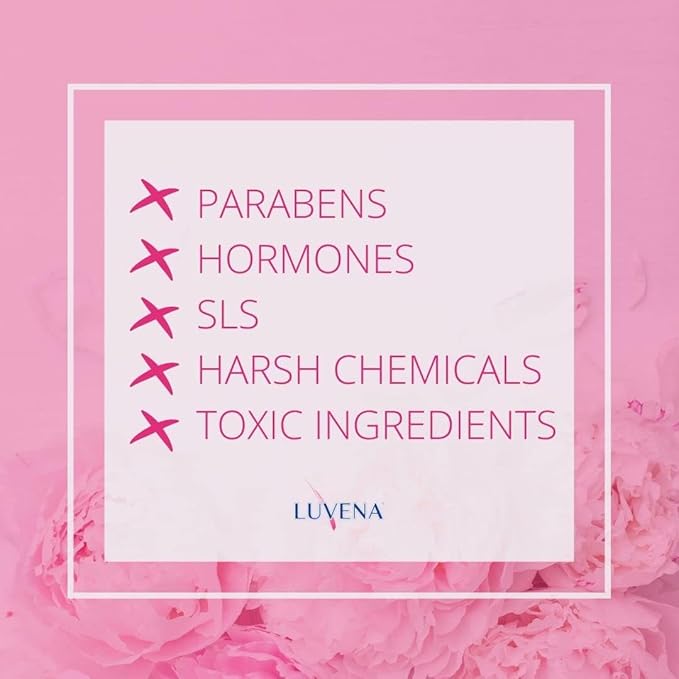 Luvena Vaginal Rinse for Women - Ultra-Gentle Intimate Cleansing Wash - pH Balanced, Lactic Acid & Natural Enzymes, Reduces Odor, Paraben Free - 3 oz (2 Pack)