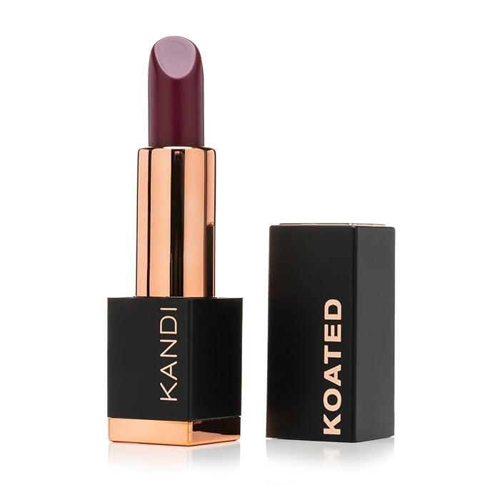 Kandi Koated Suede Matte Lipstick – Arousal Wine Red with Purple Tones – Highly Pigmented Long-Lasting Matte Lipstick for Women – Creamy Smooth Finish –Vegan, Cruelty-Free & Paraben-Free Beauty Makeup
