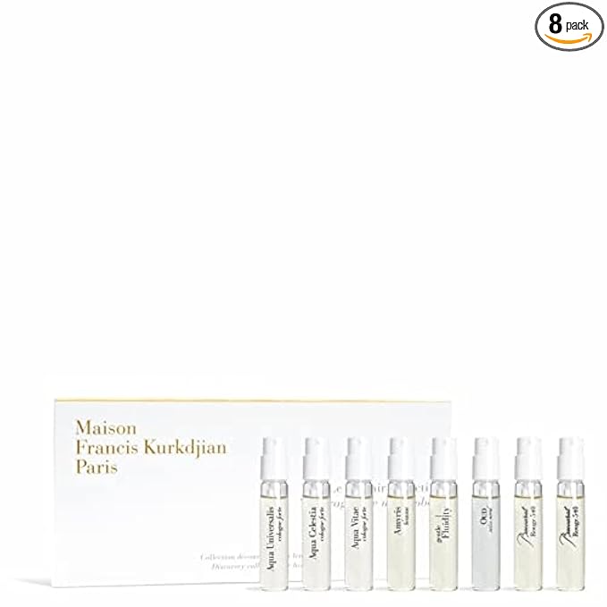 Maison Francis Kurkdjian Discovery Collection For Her, 0.06 Fl Oz (Pack of 8)