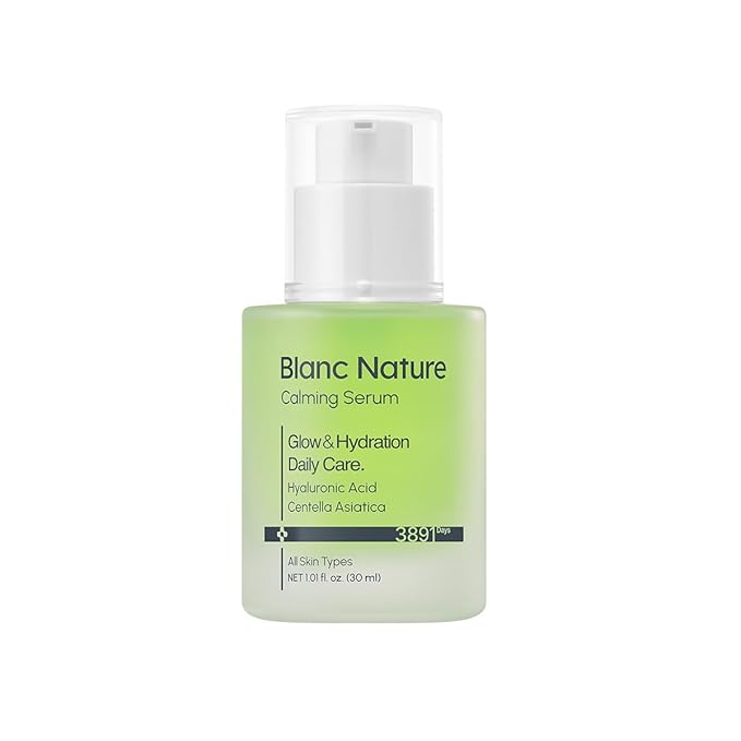 Calming Serum, Soothing and Hydrating Serum for All Skin Types with Hyaluronic Acid, Centella Asiatica and Panthenol, Korean Skincare for Glass Skin, 1.01 fl oz (30 ml)