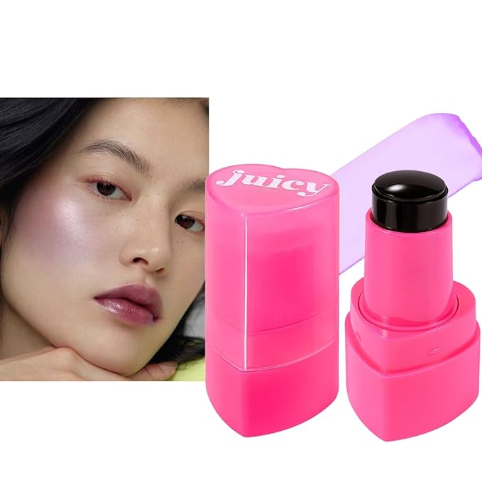 Multi-Use Cooling Water Jelly Blush, Juicy Love Blush, 3-In-1 Cheek Tint & Eyeshadow & Lip Tinted, Long-Lasting Moisture Creates A Moist Watercolor Effect-1,000+ Swipes Per Stick (#08)