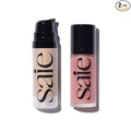 Saie Dewy Glow Duo - Dew Liquid Blush Lady (.40 oz), Mini Glowy Super Gel Warmglow (.5 oz) - Radiant Cheek Tint & Illuminating Primer for a Natural, Lit-From-Within Finish
