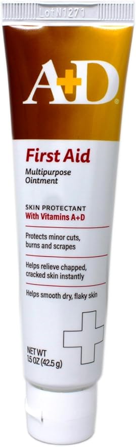 A+D First Aid Ointment, Multipurpose Dry Skin Moisturizer and Skin Protectant, 1.5 Oz (Pack of 3)