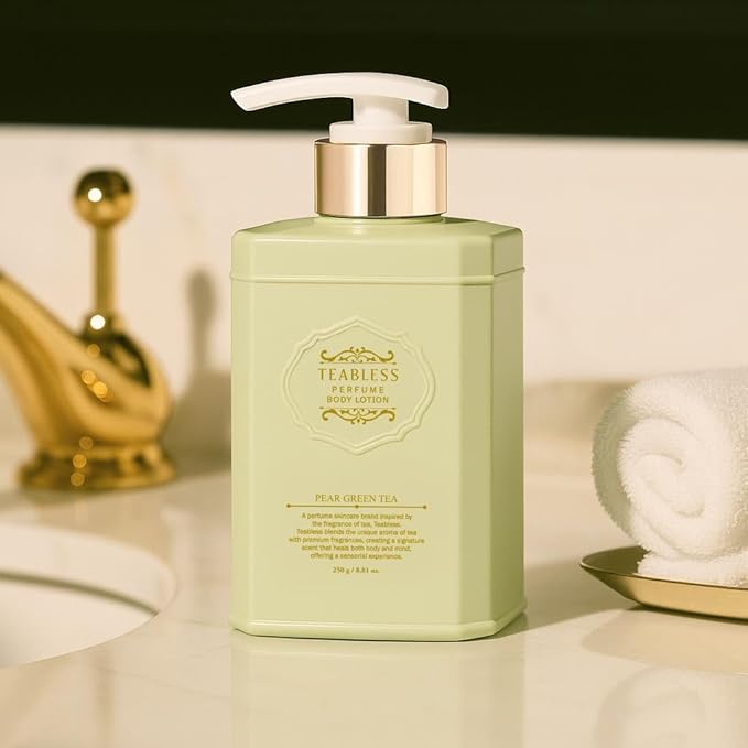 TEABLESS Perfumed Body Lotion, Daily Moisturizer for Dry Skin & Sensitive Skin, Non-Greasy, Korean Skin Care (8.45 Fl Oz, Pear)