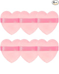 6Pcs Pink Powder Puff for Face Powder, Heart Shape Soft Puffs for Applying Face Powders, Normal Size Velour Makeup Puff Beauty Tool for Women Mother‘s Day