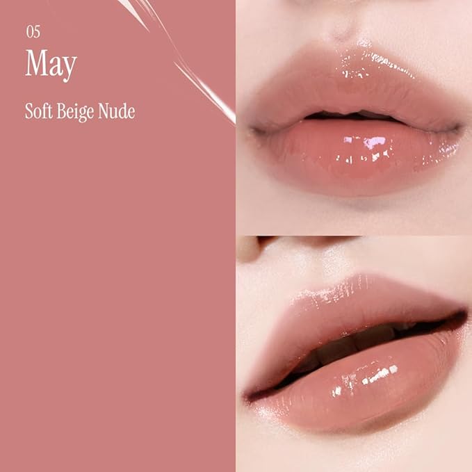 athé Authentic Lip Glowy Balm – Glossy Tinted Lip Treatment Stick | Ceramide NP, Squalane & Palmitoyl Tripeptide-1 | Tremella Fuciformis (Snow Mushroom) | Fragrance-Free | K-Beauty | 0.12 oz