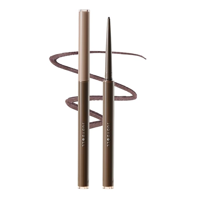 JUDYDOLL Ultrafine Eyeliner Gel Pencil, Fine Lining For Inner & Outer Eyes, Smudge-Proof & Water-Resistant, Smooth Glide Formula (02 Dark Brown)