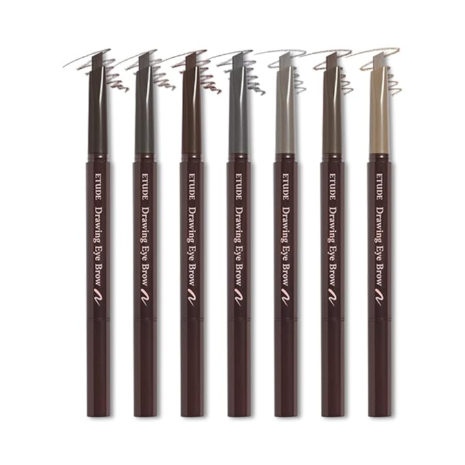 ETUDE Drawing Eye Brow, Eyebrow Pencil, Microblading, Long Lasting, Soft Textured Natural Daily Look, Korean Makeup, Beauty, Gray (0.008 Ounce)