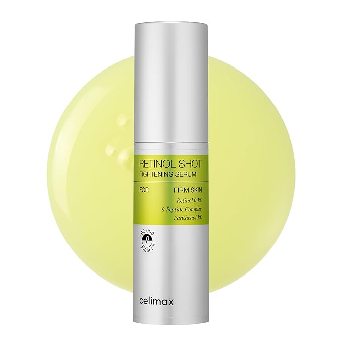 celimax The Vita A Retinol Shot Tightening Serum | with Pure Vitamin A Retinol, Peptide, Pore Minimizer, Wrinkles & Fine Lines, Firmer Skin, Anti-Aging, Skin Smoothing, Korean Skin Care Gift, 30ml
