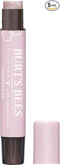 Burt's Bees Lip Shimmer, Champagne 0.09 oz (Pack of 5)