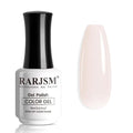RARJSM Nude Gel Nail Polish Pale Pink White Neutral Color Skin Tone Gel Polish 15ml Single Bottle Transparent Sheer Jelly Pink Nail Gel Polish Soak off UV LED Cured for Home Salon DIY Manicure