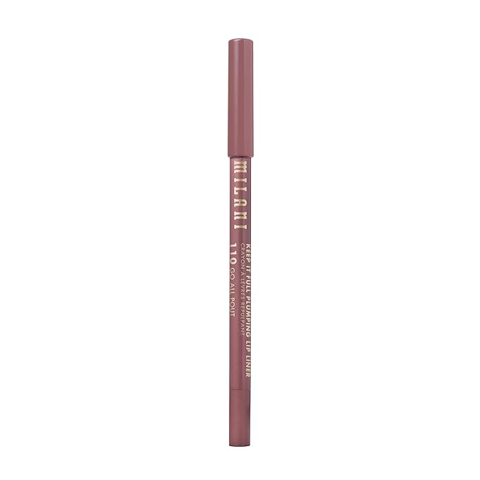 Milani Keep It Full Plumping Lip Liner - Long-Lasting Creamy Pencil for Visibly Fuller Lips - 8-Hour Wear with Chili Extract & Maxi-Lip - Vegan & Cruelty-Free, Made in USA, Go All Pout