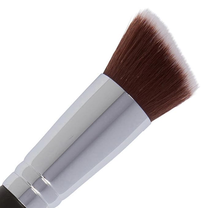 Contour Brush Bronzer Blush - Flat Angled Kabuki Brush for Face, Foundation Brush, Dense Synthetic Bristles for Blending, Buffing, Stippling, Setting with Powder Cream Liquid Makeup