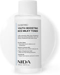 NIDA Youth-boosting Rice Milky Toner, for Glass Skin | Rice Bran Extract, Niacinamide, Ceramide NP, Panthenol | Deep Moisturizing, Hydrating and Refreshing, Korean Skin Care | 5.07 fl. oz., 150ml