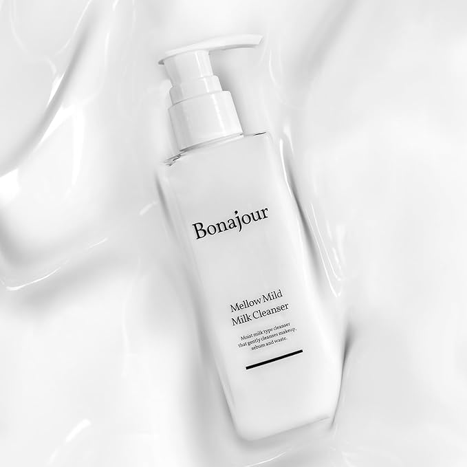 BONAJOUR] Mellow Mild Moisture Milk Cleanser - Vegan beauty Natural Face Wash For sensitive skin for Daily Face Washing 6.7 Fl. Oz