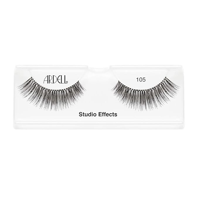 Ardell Studio Effects False Eyelashes 105 - Custom Layered Lashes for Dramatic Eye Look, Reusable Strip, 4 Pack