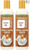 Creme of Nature Shampoo with Coconut Milk, Detangling and Conditioning Formula for Normal Hair, 12 Fl Oz (Pack of 2)