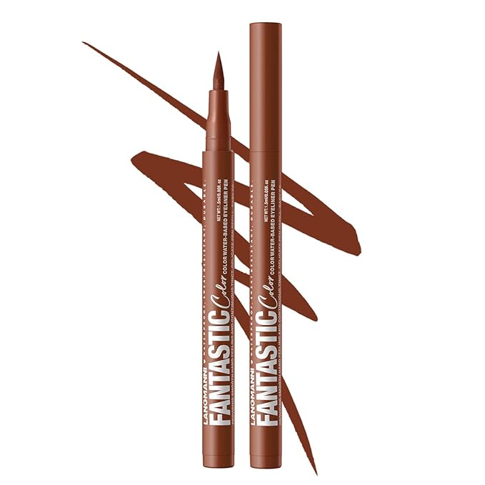 Liquid Eyeliner Pen with Ultra Fine Felt Tip - Matte Brown, Waterproof, Smudge Proof & Quick Drying for Long Lasting Wear (09#)