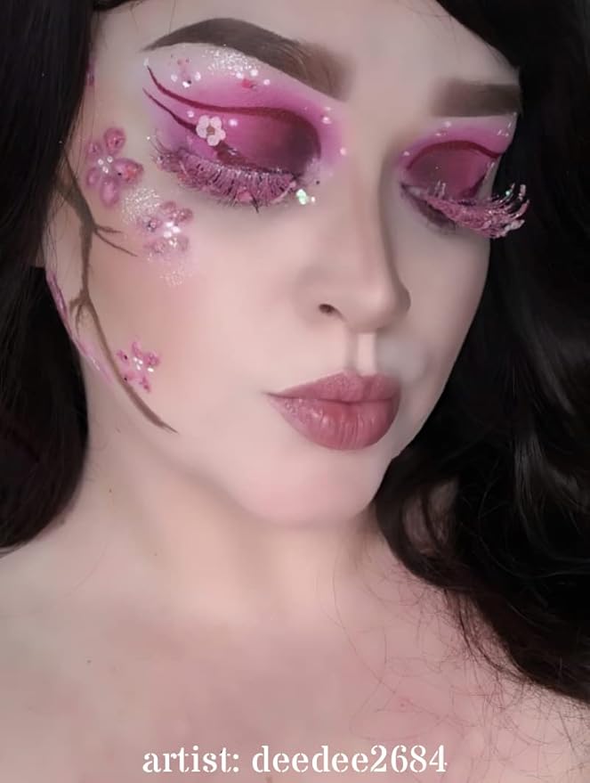 Stencil1FX - Cherry Blossom Eye Makeup Stencil - Fairy Renaissance Elven Princess - for Costumes, Dress Up, Halloween, Cosplay, Face Painting, Raves, Festivals, Parades, Parties