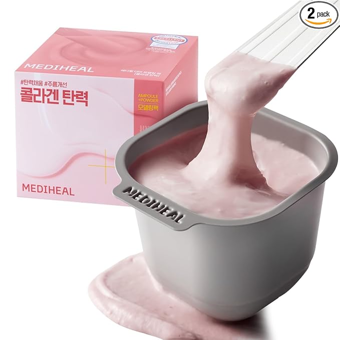 Mediheal Derma Modeling Pack Colllagen*2 - Modeling Mask for Filling Elasticity For Glowing Skin - Easy DIY Home Spa Kits, Hydrating Icy Jelly Mask For Skin Refreshment