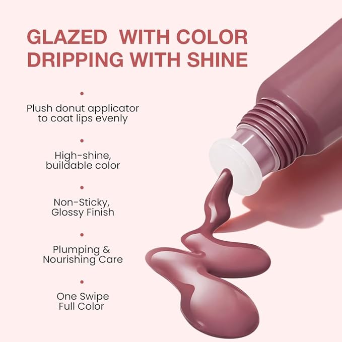 FeiCuiYun Lip Tinted Glowy Balm Hydrating Tinted Lip Serum Lip Gloss, Ultra-Hydrating Natural Vegan Lip Balm, Sheer-Tinted Shine & Hydration, Soothes & Softens Dry Lips Skincare (Plum)
