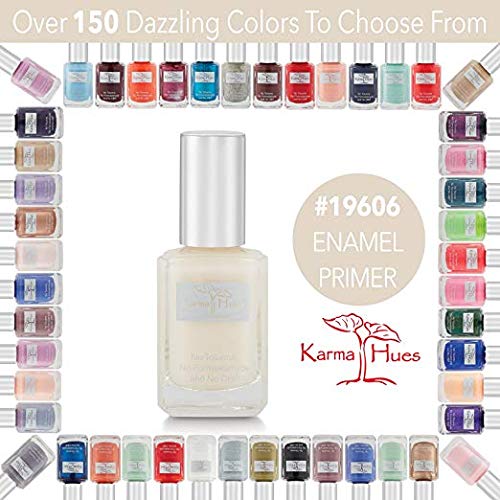 Karma Naturals Nail Enamel Primer, Non-Toxic Vegan & Cruelty-Free Base Coat for Smoother, Long-Lasting Nail Polish