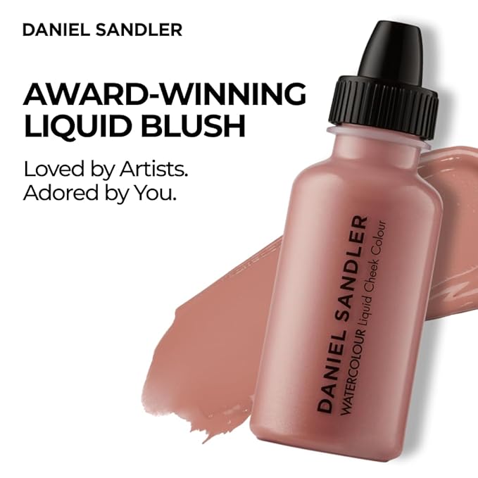 Daniel Sandler Watercolor Liquid Blush — Buildable, Blendable & Long-Lasting Liquid Blush for Cheeks, Lips, & Eyes — Lightweight & Water Resistant — For All Skin Types — Angel