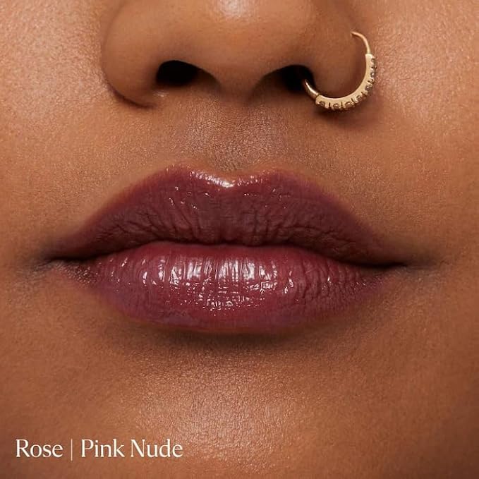 Kulfi Lassi Lips Staining Lip Oil, | Color: Rose - pink nude | Long-Lasting Moisturizing with Mango Seed Oil, Coconut Oil, Vitamin E, High Shine Finish, 0.14 oz / 3.8 mL
