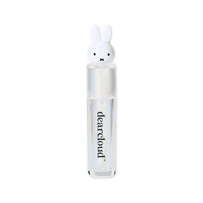 dearcloud Miffy Lip Serum Jelly - Clear Shimmer Lip Gloss for Hydration & Shine (Clear Skies)