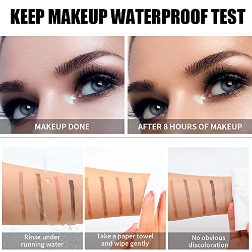 Eyebrow Pencil Eyebrow - Eye Makeup Eyebrow Pen Micro 4 Point Brow Pen Lift & Snatch Long-Lasting Waterproof Natural Eyebrow Hair(04 Black)
